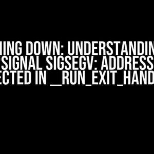 Crashing Down: Understanding and Fixing “Signal SIGSEGV: Address Access Protected in __run_exit_handlers”