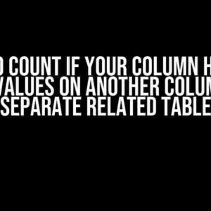 How to Count if Your Column Has the Same Values on Another Column in a Separate Related Table