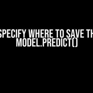 How to Specify Where to Save the File in Model.predict()